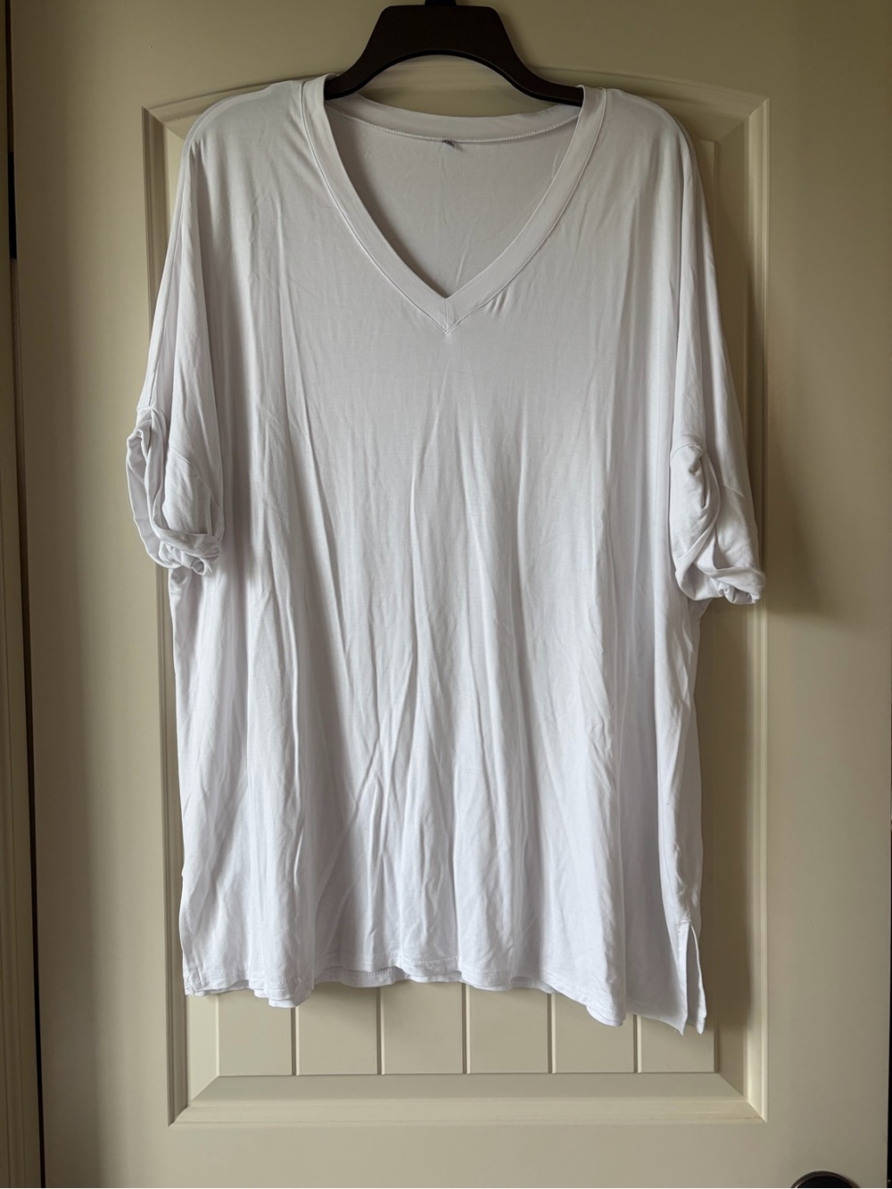 White V Neck T Shirt